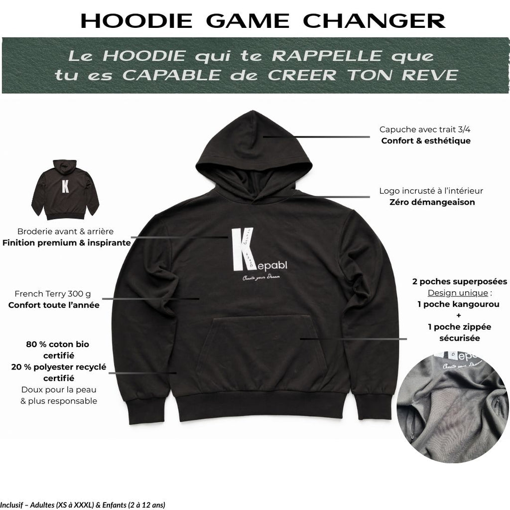 HOODIE GAME CHANGER – Homme